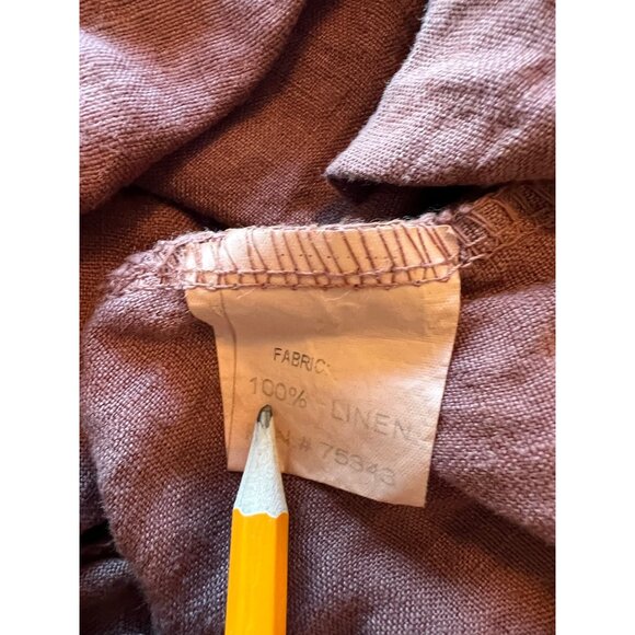 Bella Umbra Made in Italy 100% Linen Brown Tank Top Size Small - Picture 5 of 7